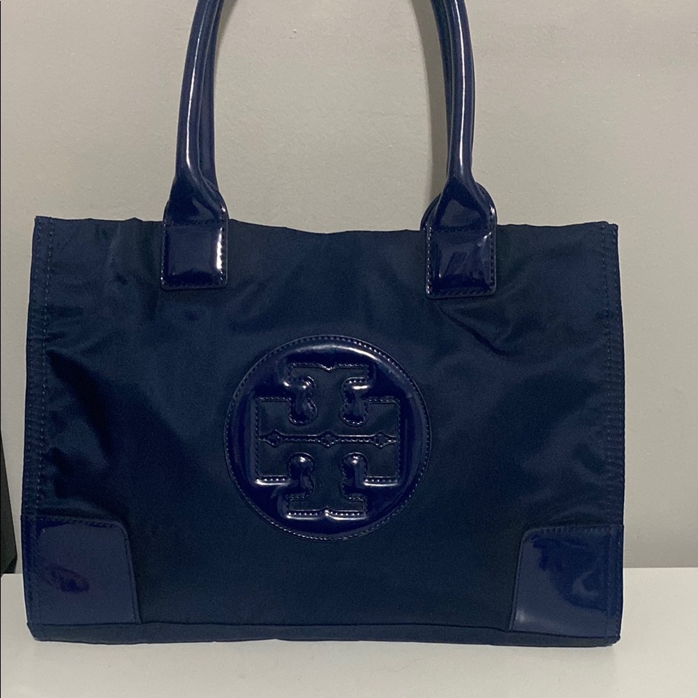 Tory Burch Navy Blue Tote Bag